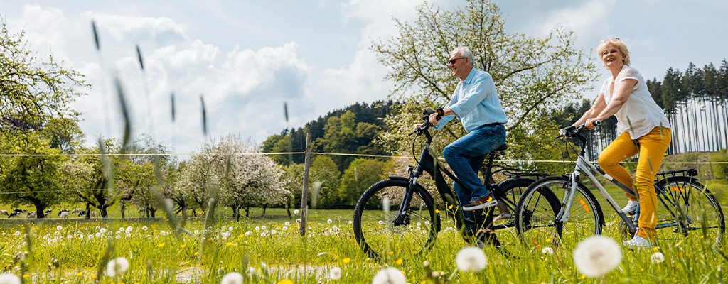 spring person biking